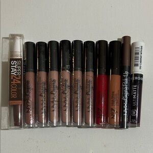 Assorted LOT of Lipstick Set - Red, Brown, and Nude Shades